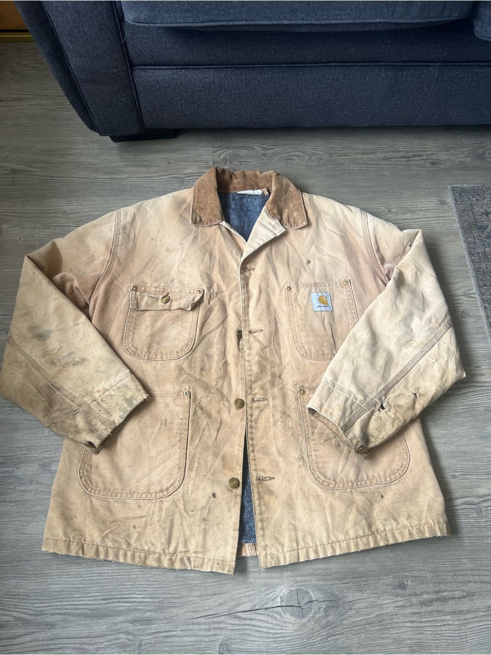 Carhartt Chore Coat Field Blanket Lined Men’s Made in USA 90’s